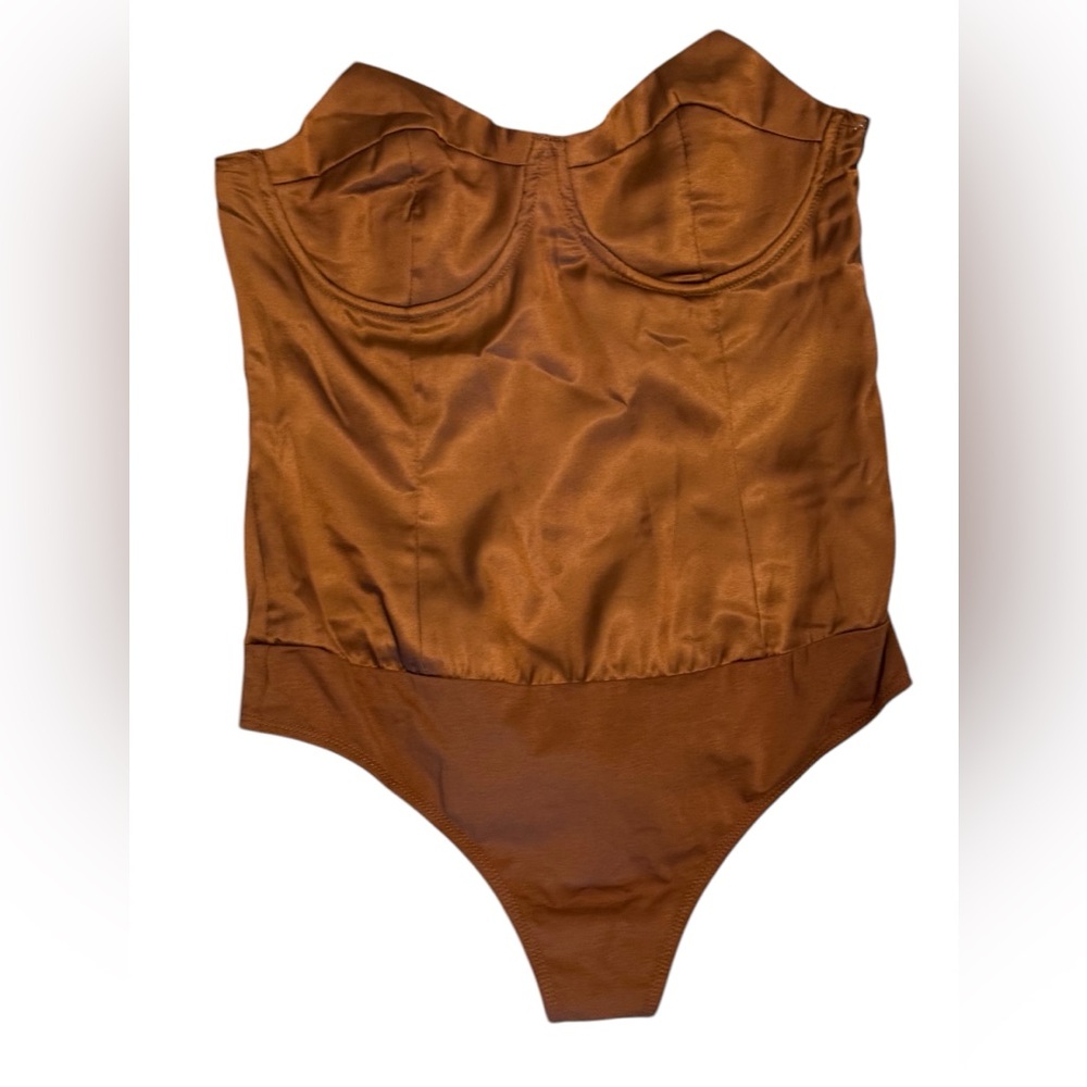 LE LIS collection satin bustier body suit new with tag size small
